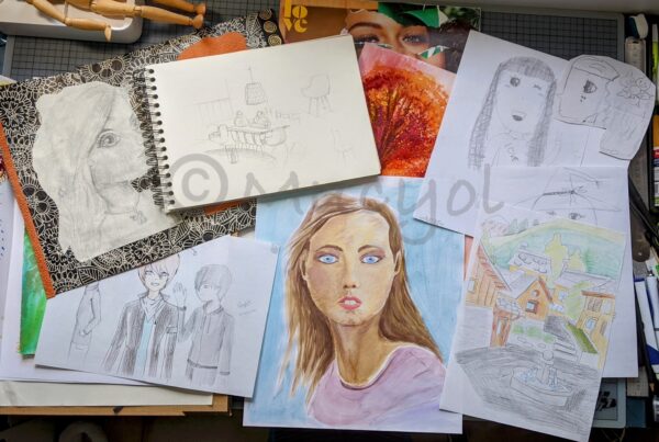 Comment préparer son portfolio : rassembler toutes vos productions avant de les trier et les sélectionner #écoled’art #préparation-concours #designd’espace #designgraphique #designproduit #dessinperspective #demarchecreative #sculpture #photographie #conception #book #crayondecouleur #peinture #pastel #encre #fusin #Procreat #dessinnumérique