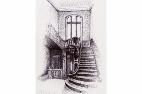 Ce dessin a été réalisé in situ, lors d'une série de plusieurs croquis d’observation.
