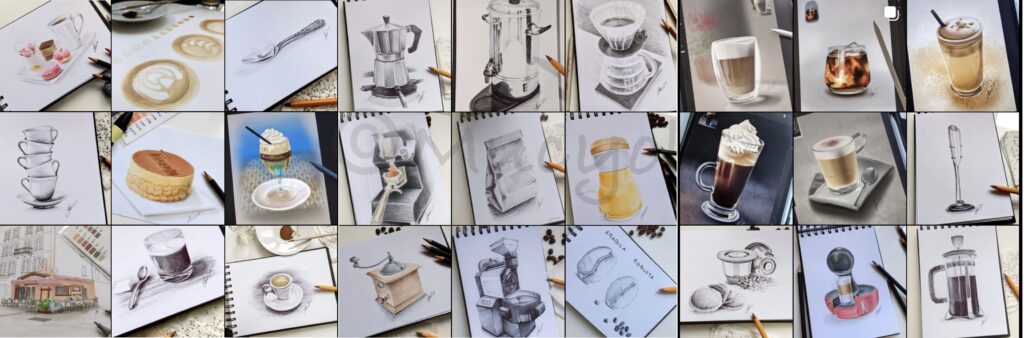 Défi dessin autour du café