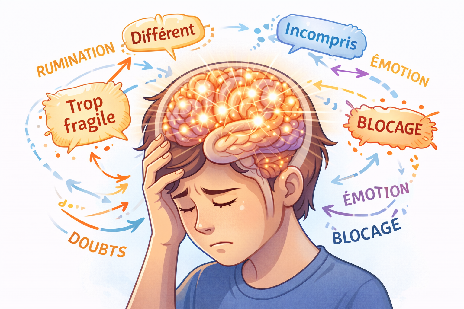 surcharge émotionnelle cerveau adolescent