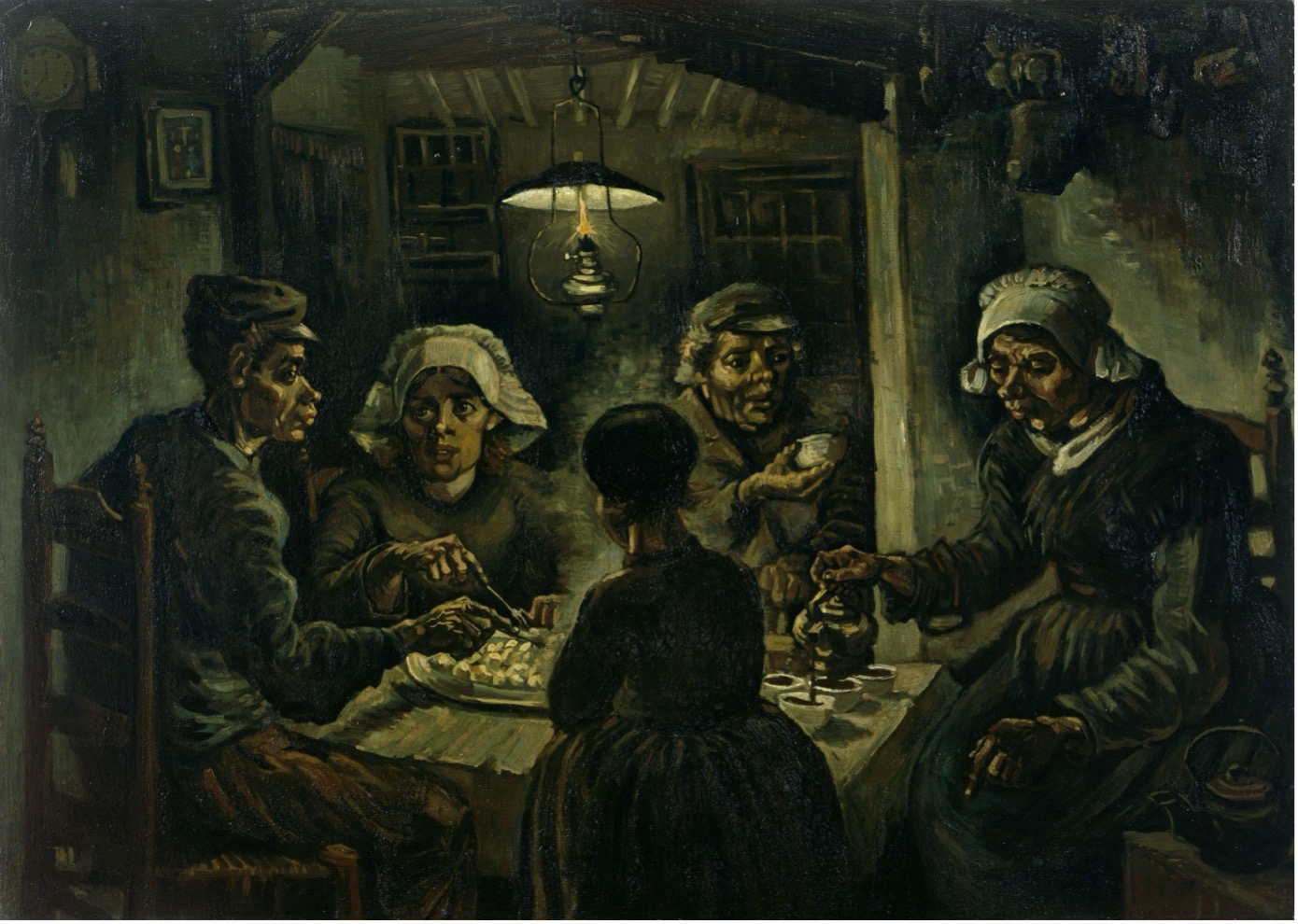 peinture sombre paysans Van Gogh Les Mangeurs de pommes de terre 1885