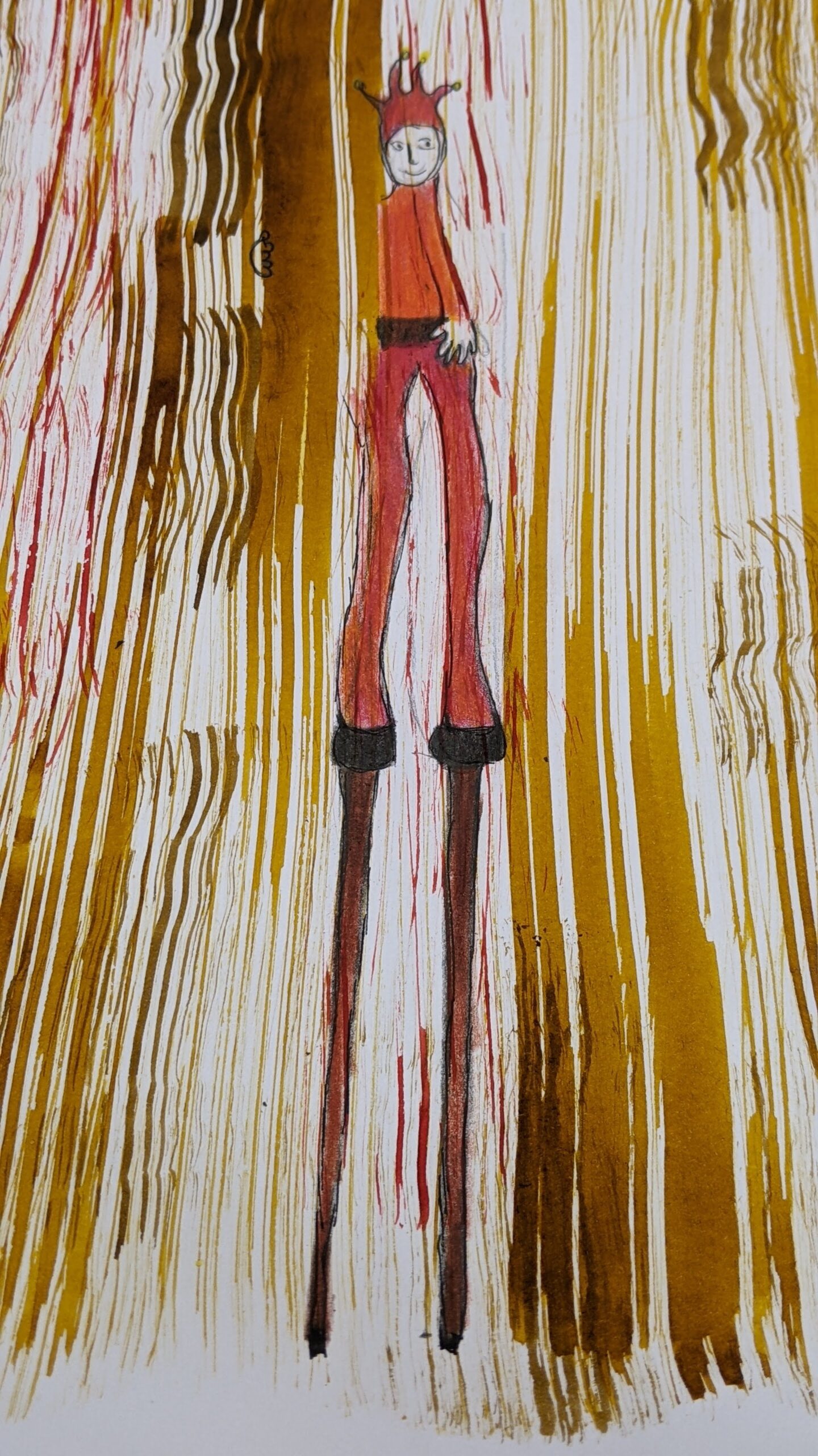 À partir de ligne réalisée à l'encre de l'émotion du moment, l'imagination prend forme