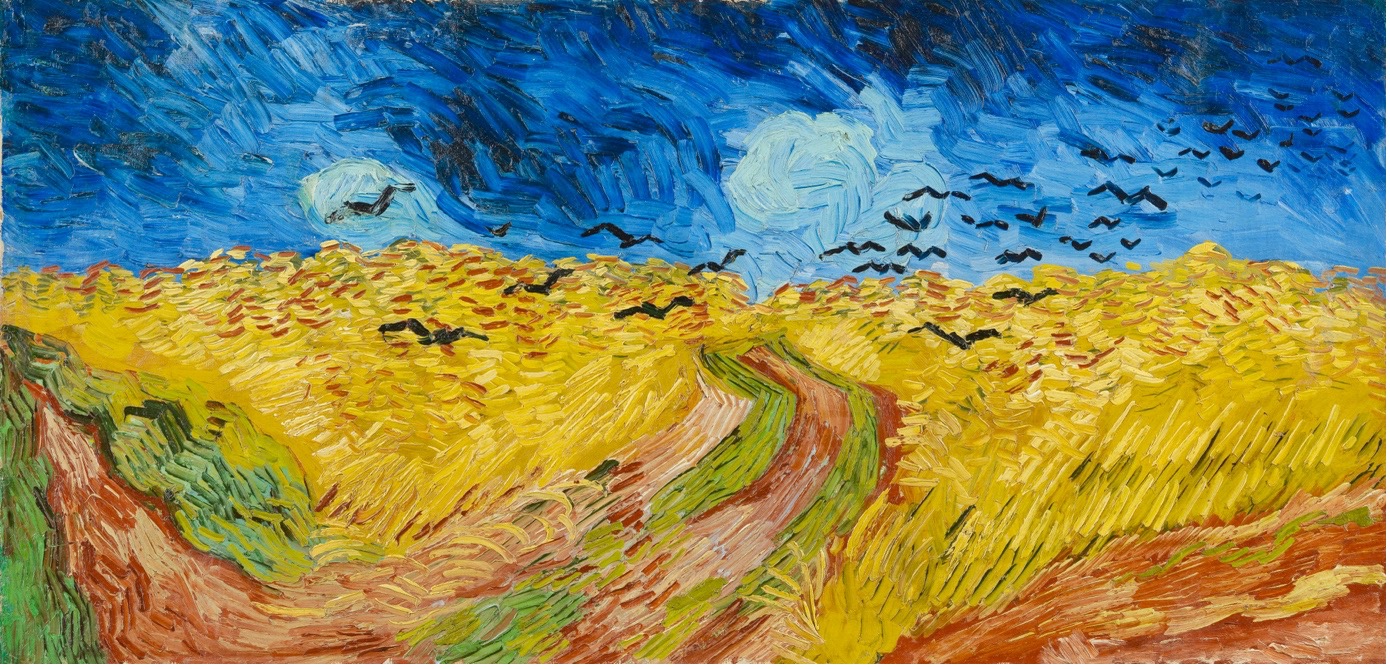 champ de blé aux corbeaux Van Gogh tension mouvement 1890