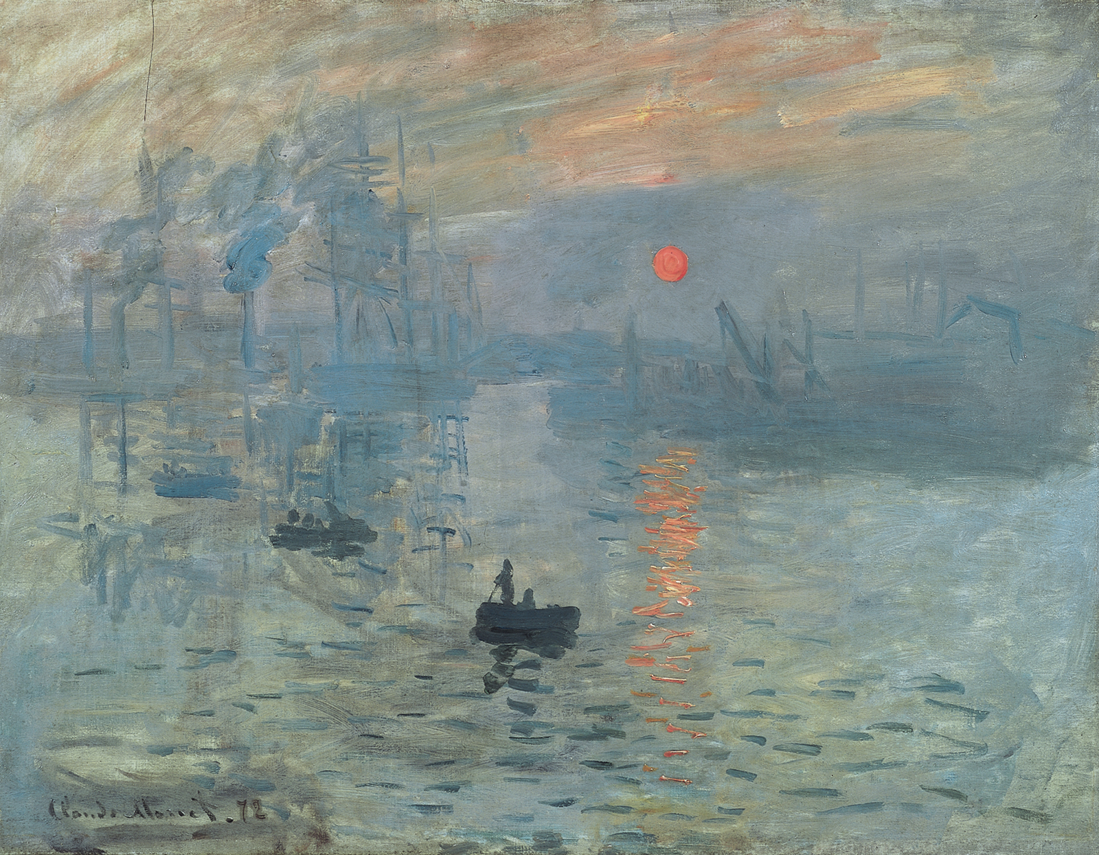 Claude Monet Impression soleil levant 1872 port brouillard soleil orange lumière