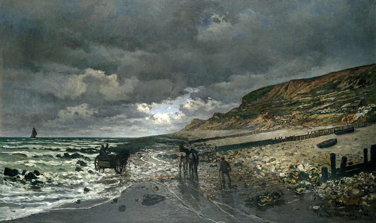 Claude Monet La Pointe de la Hève marée basse 1865 paysage mer ciel lumière